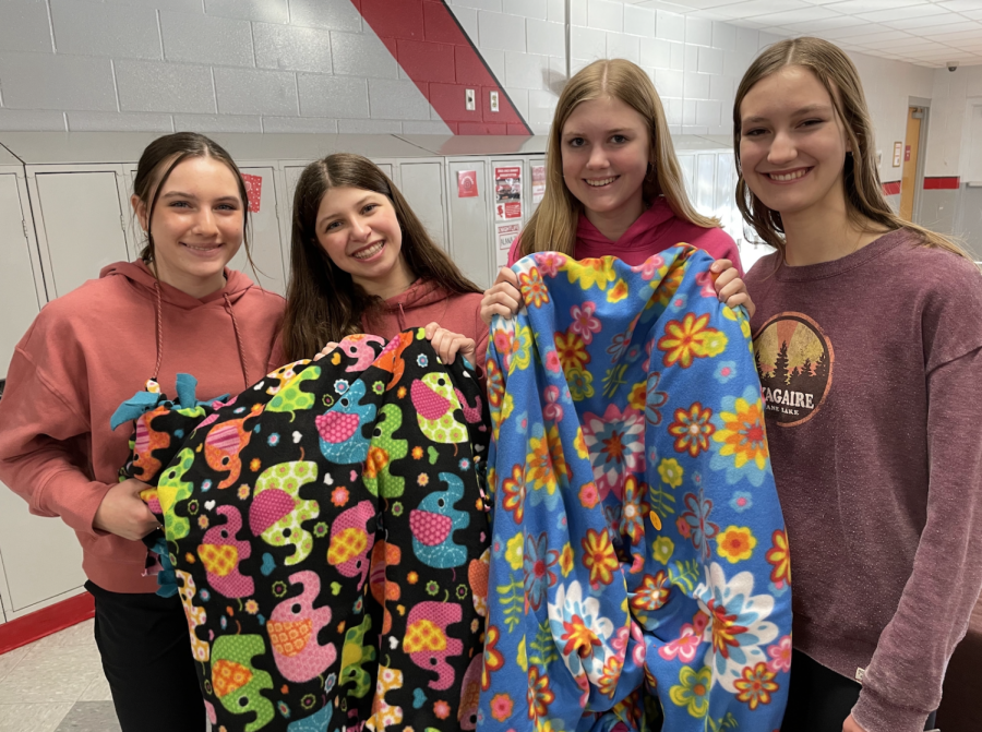 Students made blankets over Catholic Schools Week to help individuals in our community stay warm during winter.