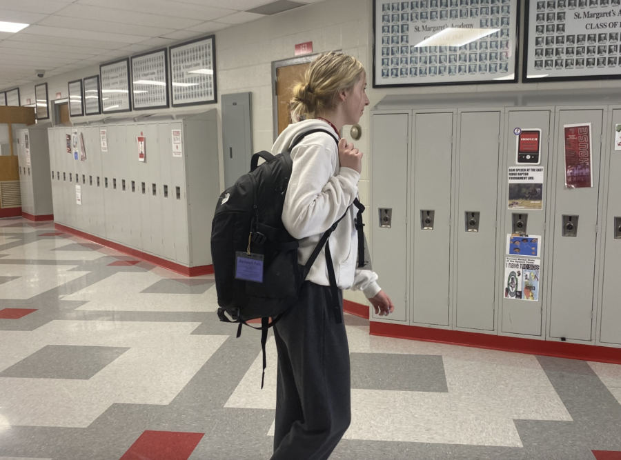 Obtaining a backpack pass allows students to carry all of their belongings with them and even leave class early.