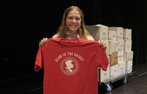 Student council representative Ellie Porisch created the homecoming shirts this year.