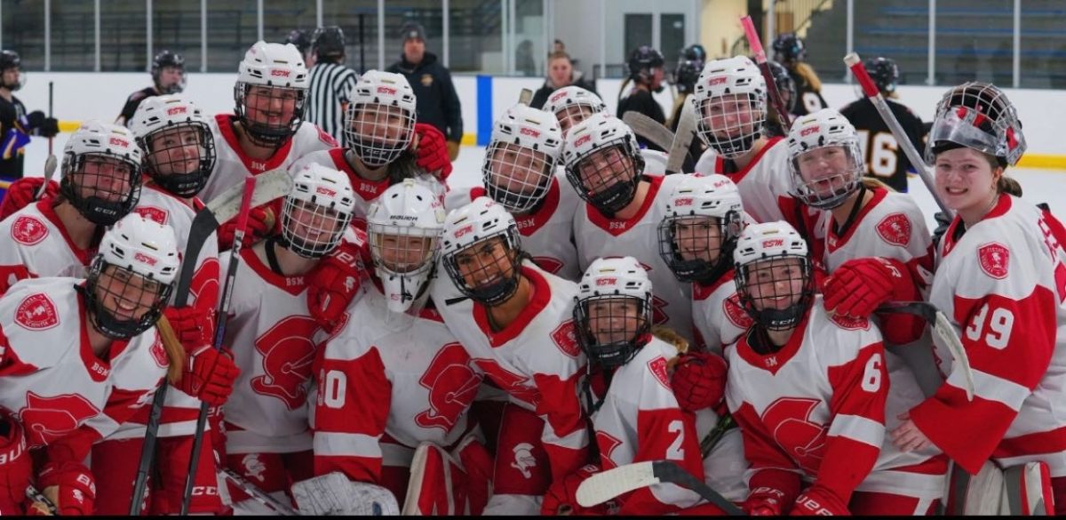 BSM+girls+hockey+team+all+smiles+after+their+big+win.