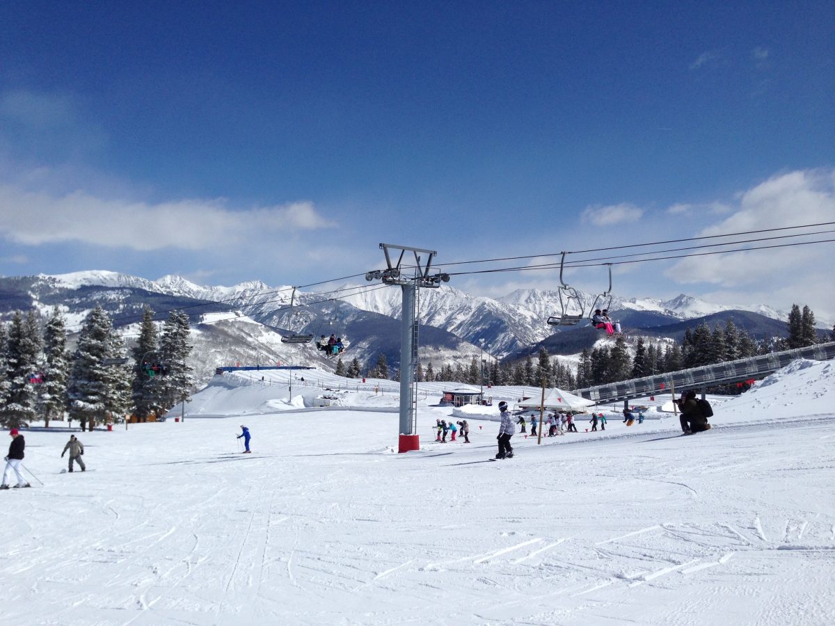 During the winter, students often go skiing and snowboarding. 
