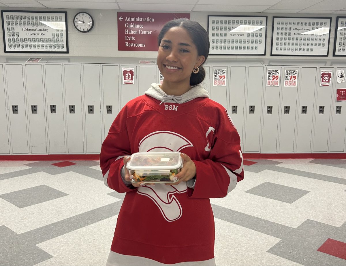 Senior Sienna Duffy made sure to eat a nutritious meal before her hockey game to make sure she was ready to go.