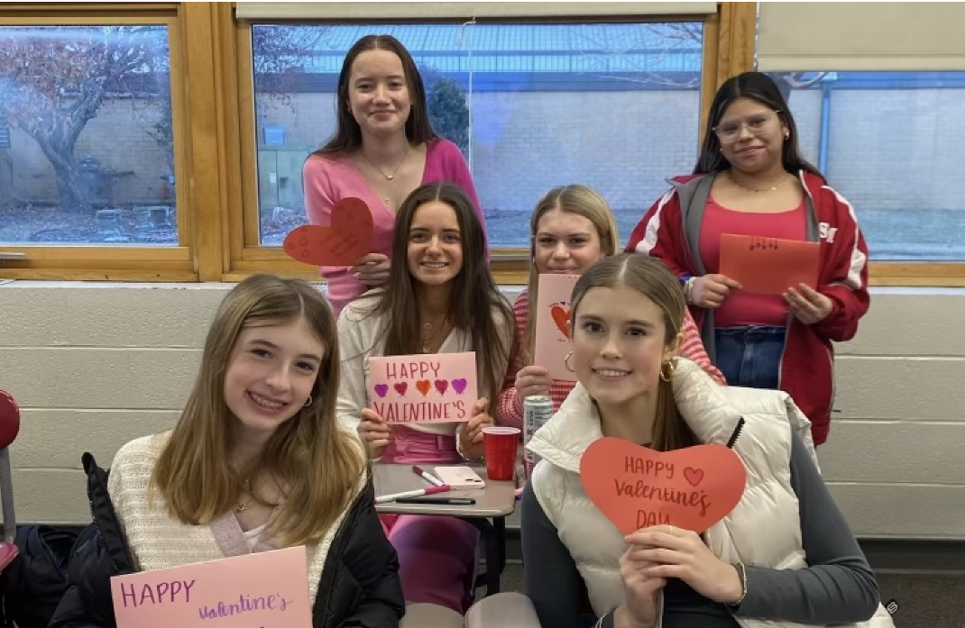 Active Minds Club at their Valentines day meeting.