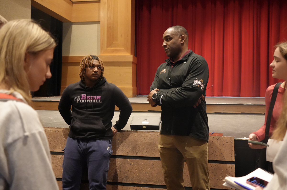 Darrel Thompson, president of Bolder Options and former NFL player, came to speak to senior high students at BSM about the importance of compassion, resilience, and service. 

Courtesy of David Lucs
