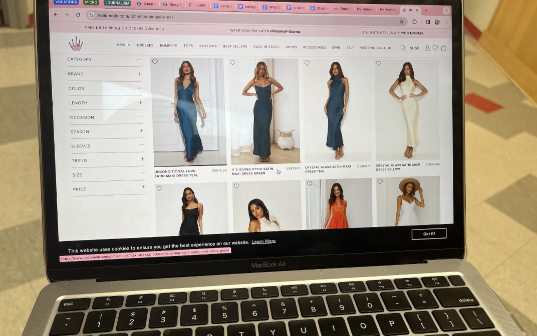 Students are scavenging the internet to find the perfect prom dress.