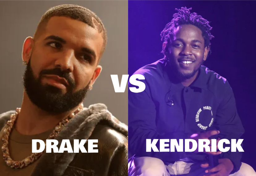 Drake and Kendrick are currently butting heads, and Kendrick is by far in the lead.
