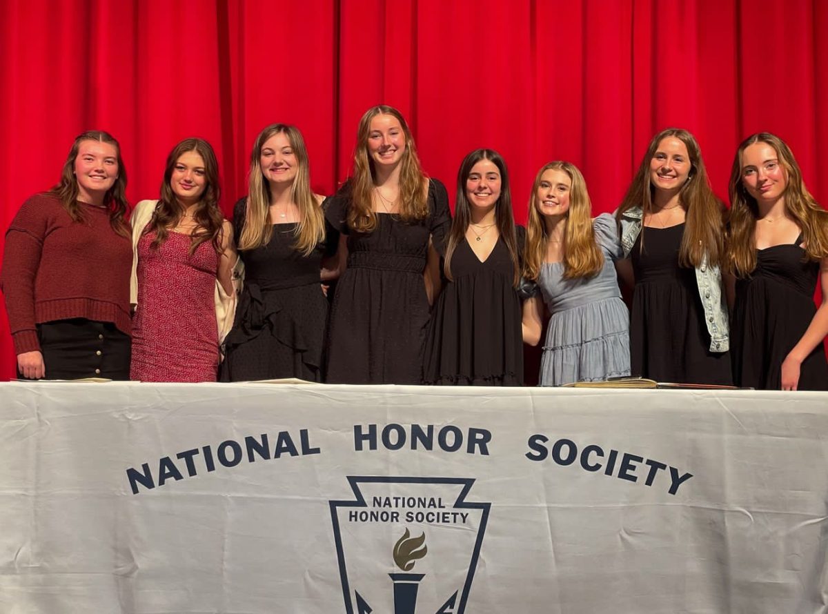 Last winter, 77 new members were inducted into NHS.