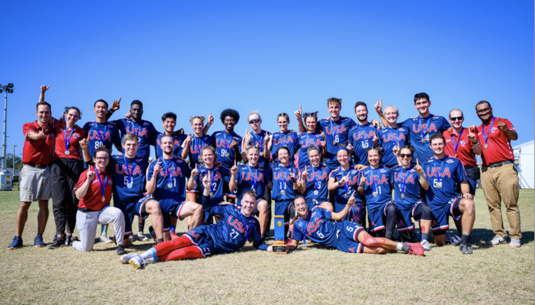 John Groess recently coached the USA Mixed Ultimate Frisbee Team to a gold medal in the Ultimate Frisbee World Cup.