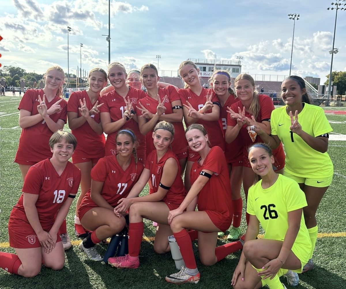 BSM Girls Soccer poses for a picture after a win against Zimmerman. 