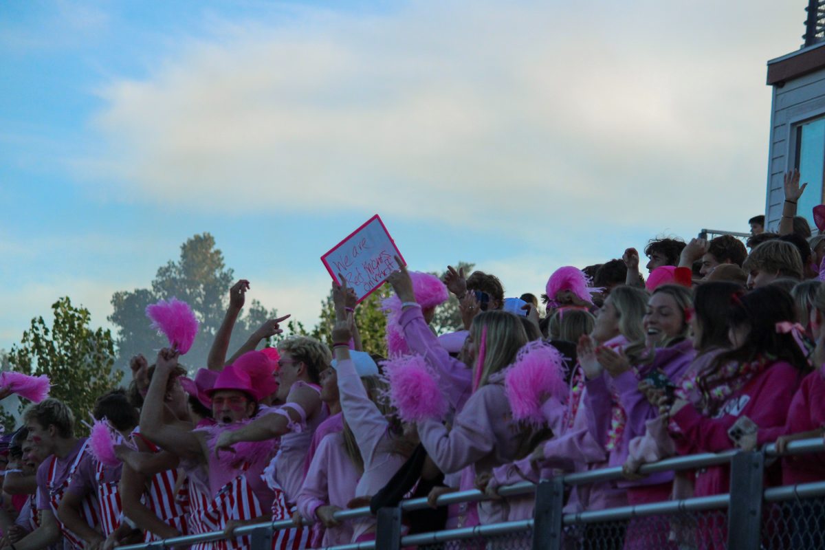 An enthusiastic cheering section is vital to team spirit.