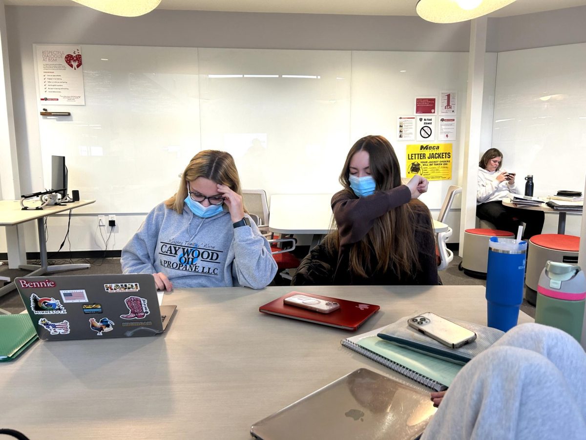 Students struggle to complete their school work while battling sickness.