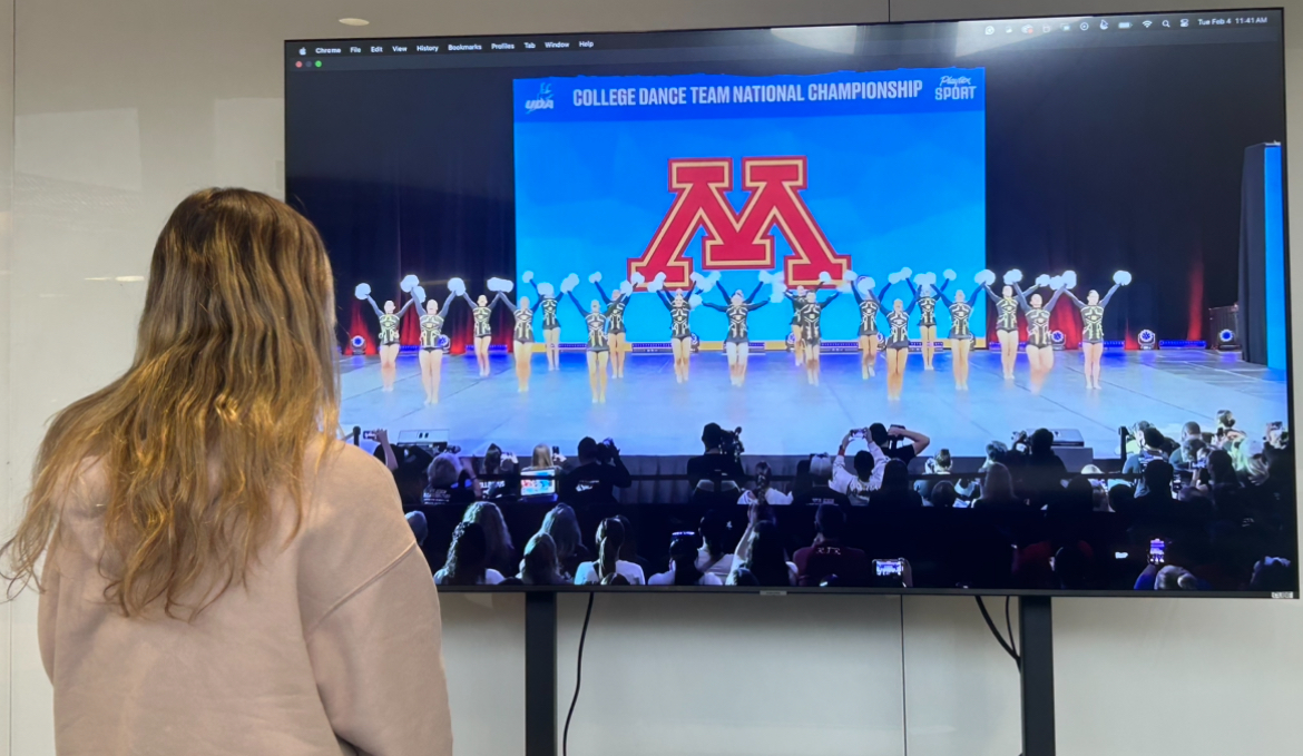 Students watch the University of Minnesota dance team and the rest of UDA's competitors in awe as the routines circulate social media platforms.