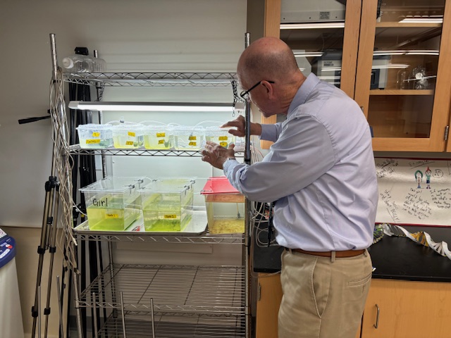 The science department prepares for a new curriculum for students.