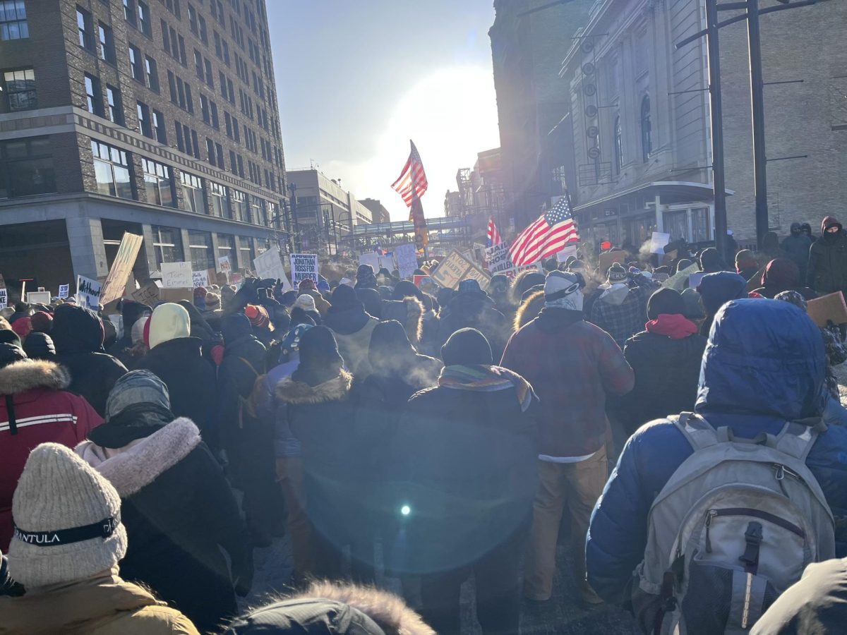 Minneapolis protestors take to the streets to demand an end to ICE involvement in our schools and communities.