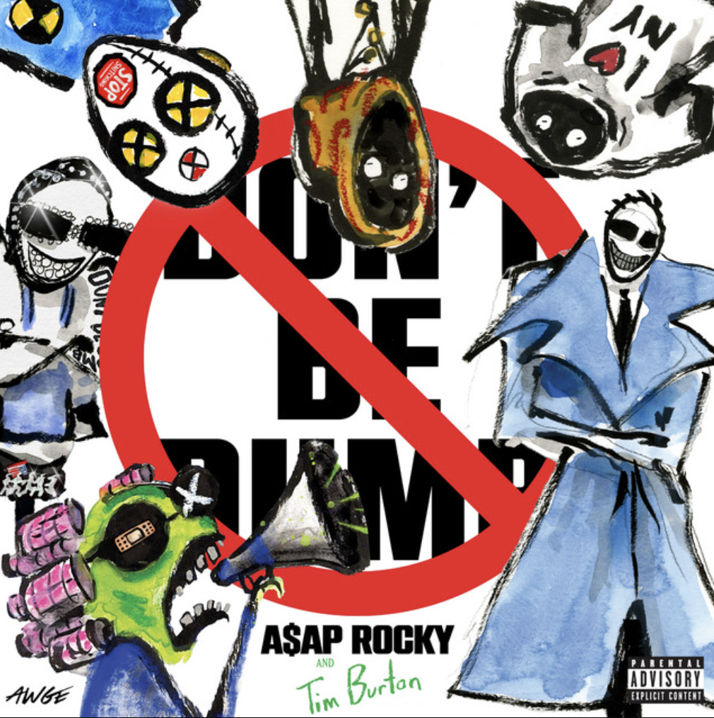A$AP Rocky's new album cover design collaborates with movie director Tim Burton.