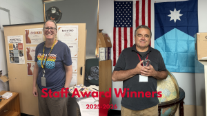 Keith Jones and Tiffany Joseph leave BSM as faculty award winners. 
